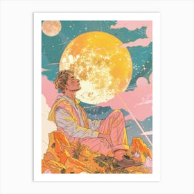 man to the sky Art Print