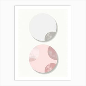 Pink And Grey Art Print