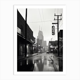 Nashville, Black And White Analogue Photograph 3 Art Print