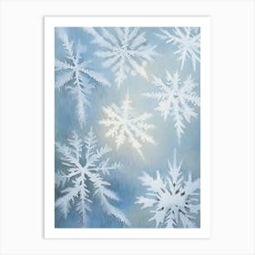 Frost, Snowflakes, Rothko Neutral Art Print
