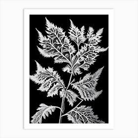Tansy Leaf Linocut 1 Art Print