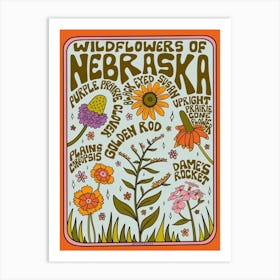 Nebraska Wildflowers Art Print