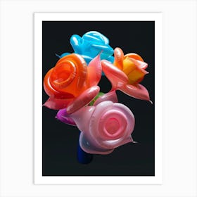 Bright Inflatable Flowers Rose 2 Art Print