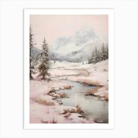 Dreamy Winter Painting Durmitor National Park Montenegro 1 Art Print