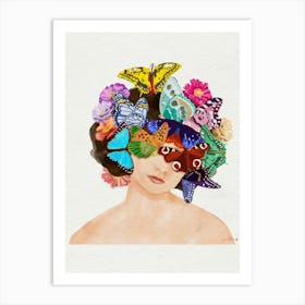 Butterfly Head Art Print