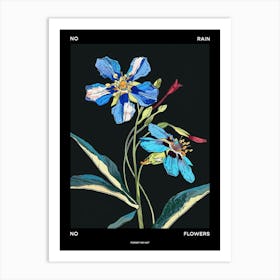 No Rain No Flowers Poster Forget Me Not 1 Art Print