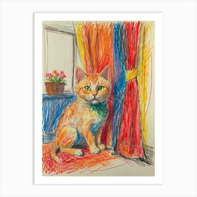 Orange Tabby Cat 2 Art Print