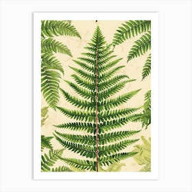 Pattern Poster Harts Tongue Fern 4 Art Print