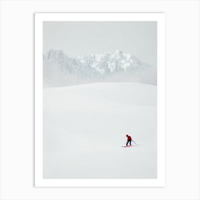 Châtel, France Minimal Skiing Poster Art Print