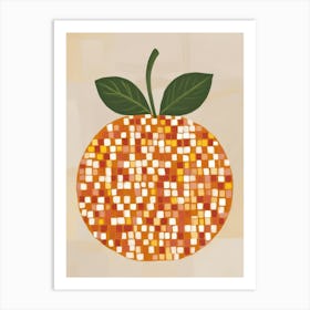 Orange Mosaic 34 Art Print