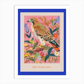 Spring Birds Poster Red Tailed Hawk 3 Art Print