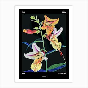 No Rain No Flowers Poster Foxglove 2 Art Print