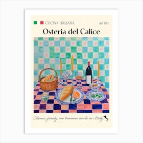 Osteria Del Calice Trattoria Italian Poster Food Kitchen Art Print