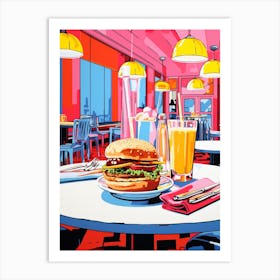 Pop Art American Diner 1 Art Print