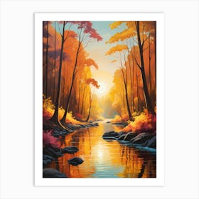 Autumn River 3 Art Print