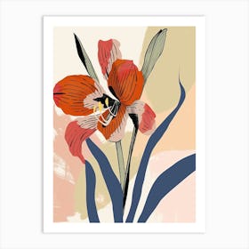 Colourful Flower Illustration Amaryllis 3 Art Print