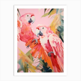 Pink Ethereal Bird Painting Macaw 8 Art Print