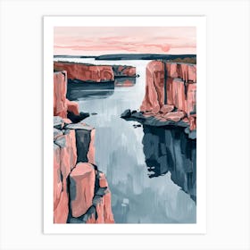 Cliffs At Sunset Art Print