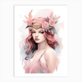 Athena Watercolour 2 Art Print