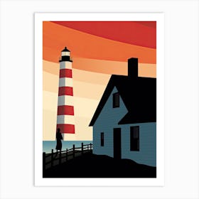 Outer Banks North Carolina, Usa, Bold Outlines 4 Art Print