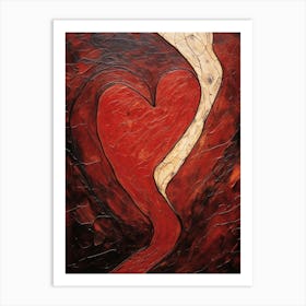 Impasto Red Heart Art Print