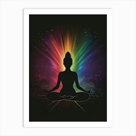 Meditation In Lotus Position Art Print