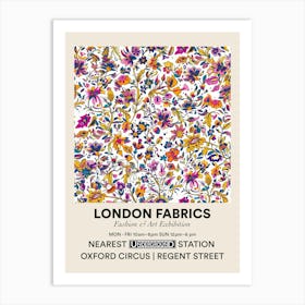 Poster Lavender Loom London Fabrics Floral Pattern 1 Art Print