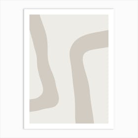 Neutral 2 Abstract Lines 1 Art Print