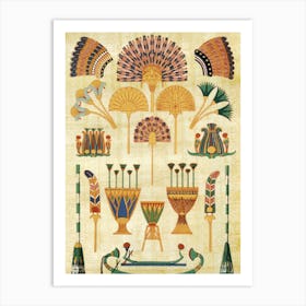 Egyptian Papyrus Hieroglyphs art Art Print