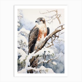 Winter Bird Painting Osprey 3 Art Print