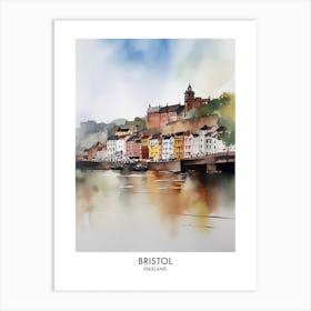 Bristol Watercolour Travel Poster 4 Art Print