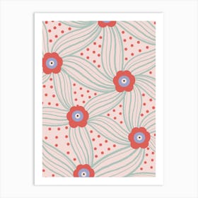 Pink Polka Dots Art Print