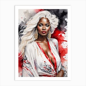 White Woman Art Print