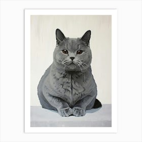 British Shorthair Cat Painting 2 Art Print