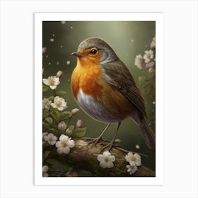 Robin In Spring Affiche