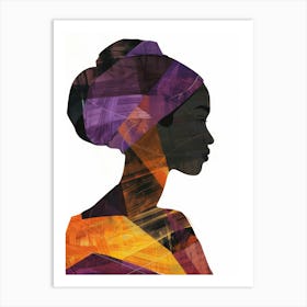 Silhouette Of African Woman 15 Art Print