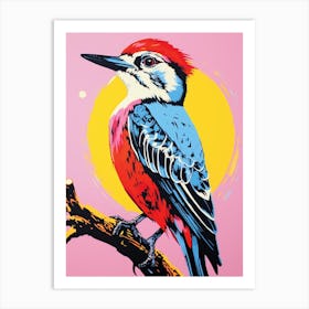 Andy Warhol Style Bird Woodpecker 4 Art Print