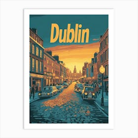 Aihrgdesign A Classic 1960s Travel Poster For Dublin 1 Art Print