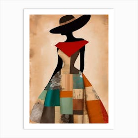 Woman In A Classy Vintage Inspired Dress Art Print