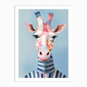 Playful Illustration Of Giraffe For Kids Room 4 Art Print