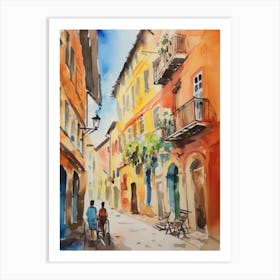 Verona, Italy Watercolour Streets 3 Art Print