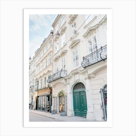 Old Town Street Scene In Vienna Art Print