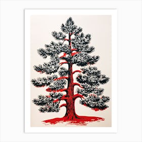 Pine Tree, Vitage Japan Poster Art Print