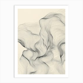 Abstract Wave Painting 1 Art Print