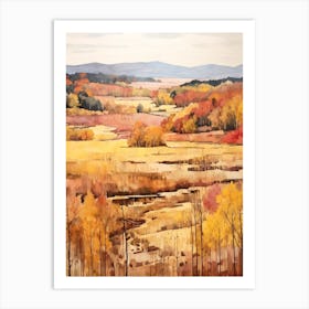 Autumn National Park Painting Ecrins National Park France 2 Art Print