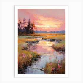 Sunset Over Marsh 2 Art Print