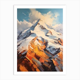 Monte Rosa Switzerland Italy 3 Mountain Painting Art Print