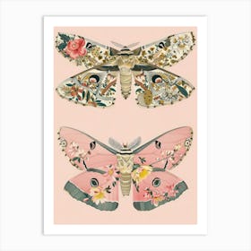 Spring Butterflies William Morris Style 2 Art Print