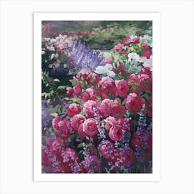 Impressionism Pink Roses Art Print