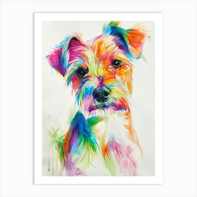 Dog Colourful Watercolour 3 Art Print
